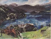 Lovis Corinth Walchensee, Landscape with cattle USA oil painting artist